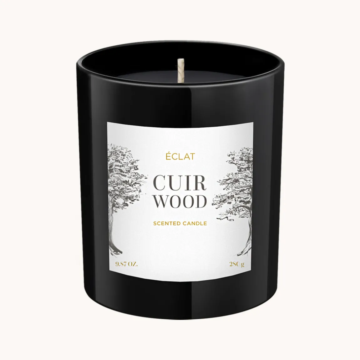 ÉCLAT Cuir Wood Duftkerze aus Sojawachs