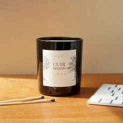 ÉCLAT Cuir Wood Duftkerze aus Sojawachs