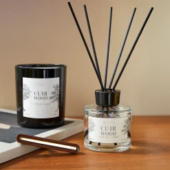 ÉCLAT Cuir Wood Duftkerze aus Sojawachs